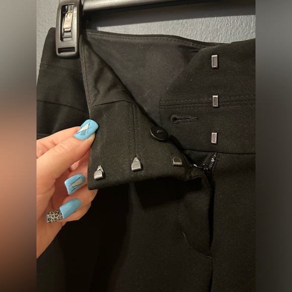 Express Women’s Editor Suit SZ 4s Pant And 0 Blazer One Button Black Lined prom - Picture 6 of 10